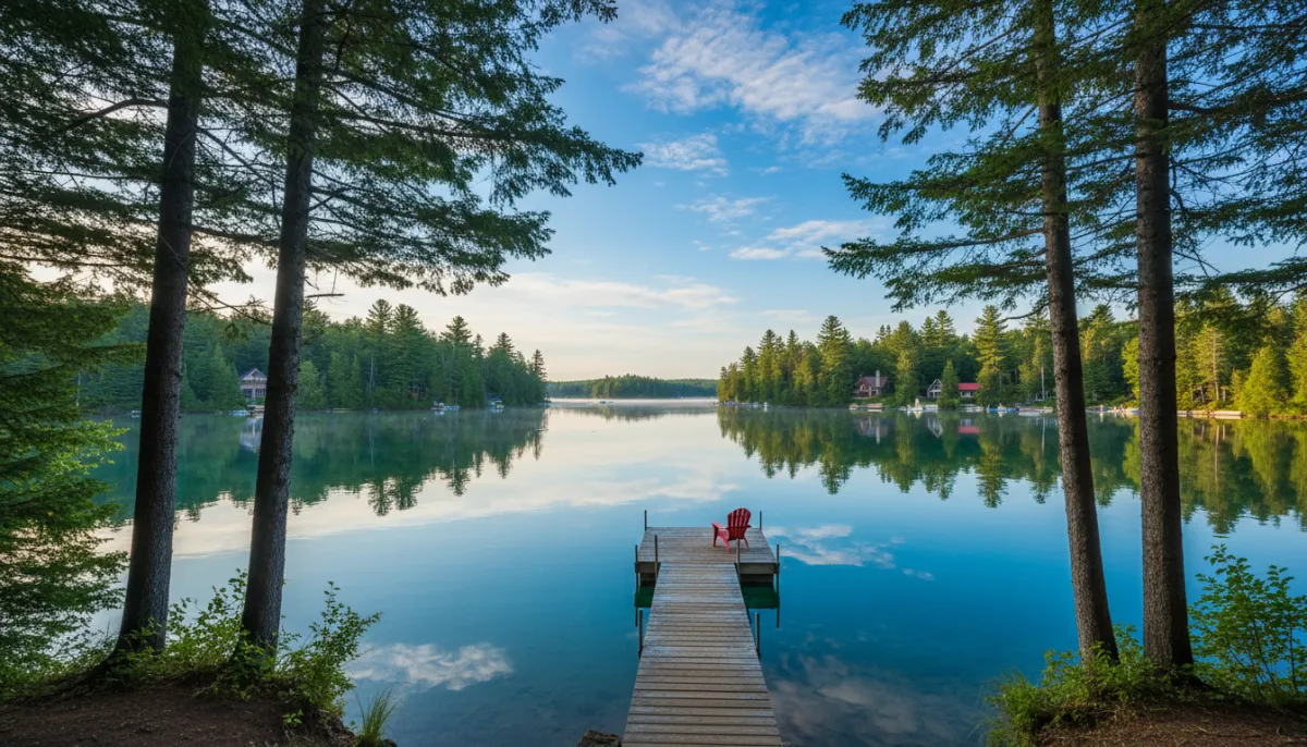 Ottawa River and Mattawa River confluence area near the Town of Mattawa Ontario